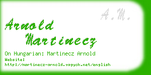 arnold martinecz business card